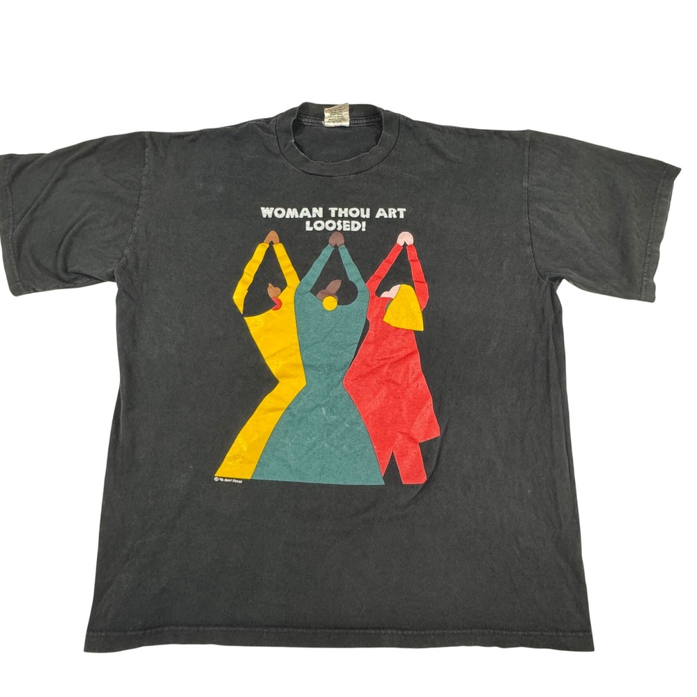 Vintage 1996 Woman Thou Art Loosed T.D. Jakes Graphic T-Shirt Men's XL Black
